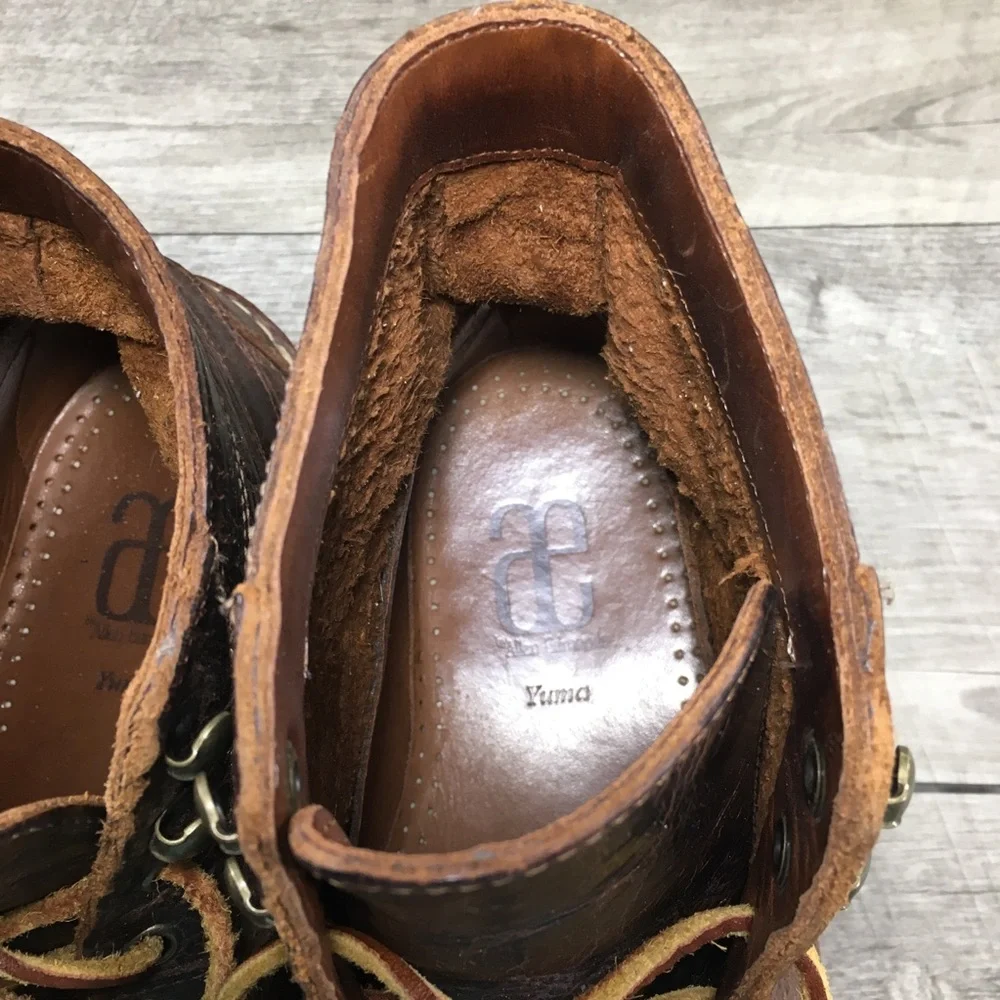 Allen Edmonds Yuma Chukka Bison Brown Leather Men’s Moc Toe Boots Size 10 Wide